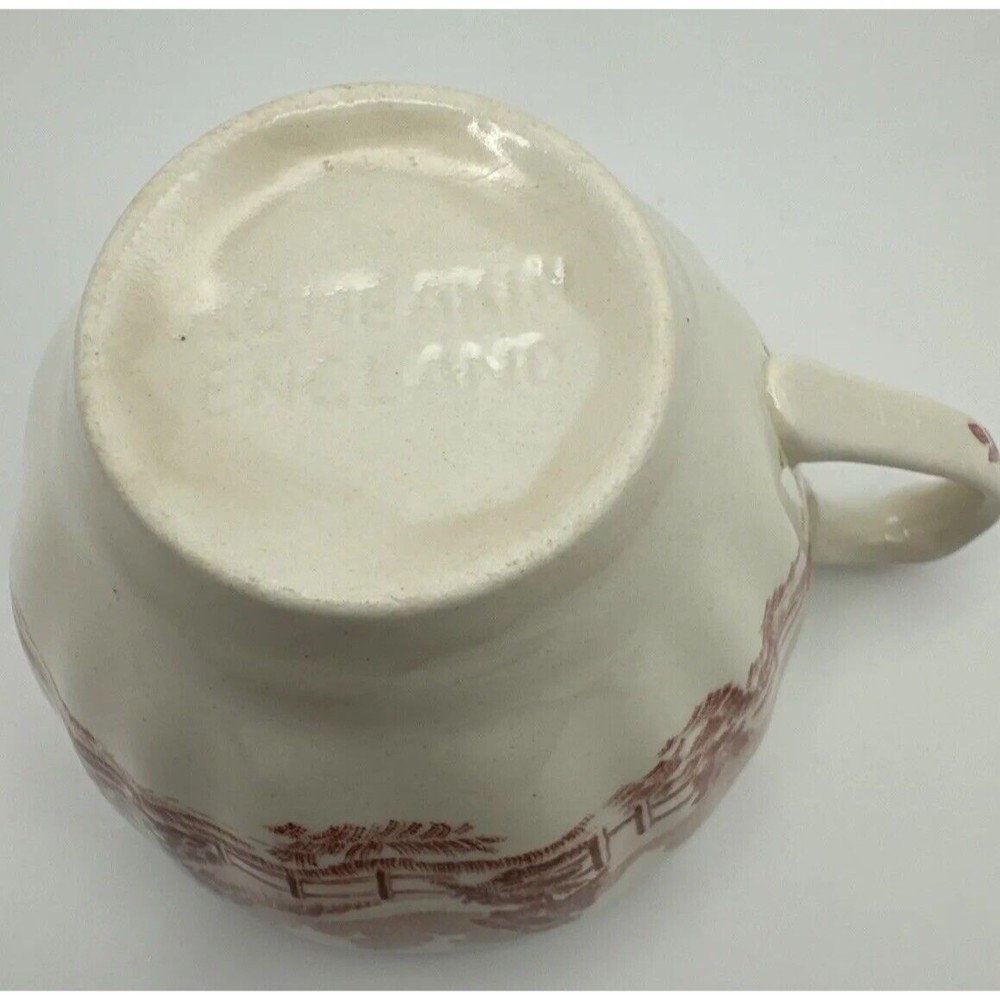 Vintage J&G Meakin England‎ Red/Pink Tea Cups 4 1/2" - Picture 7 of 7